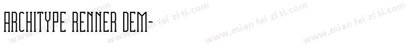 Architype Renner Dem字体转换